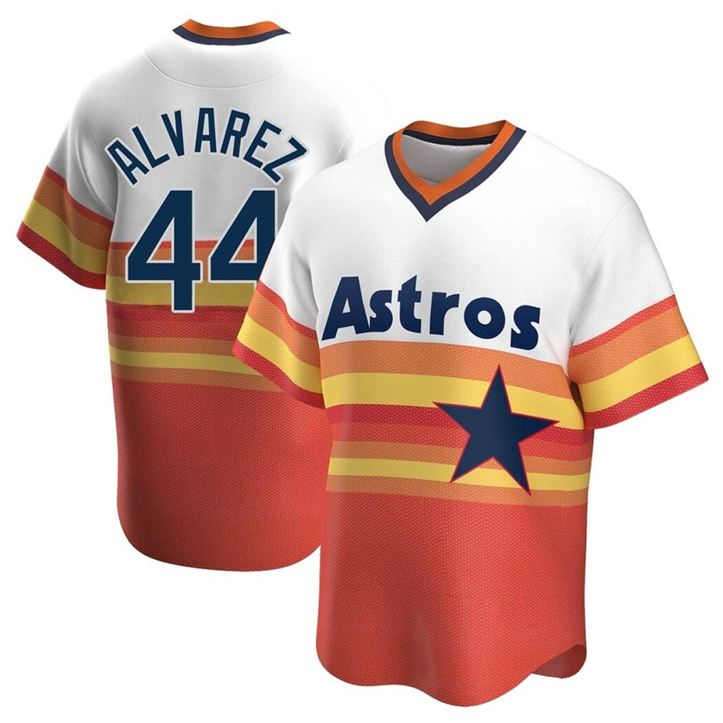 tocy H.Astros #44 Yordan Alvarez Player Rainbow Cooperstown Collection T-shirt Stitched Jerseys