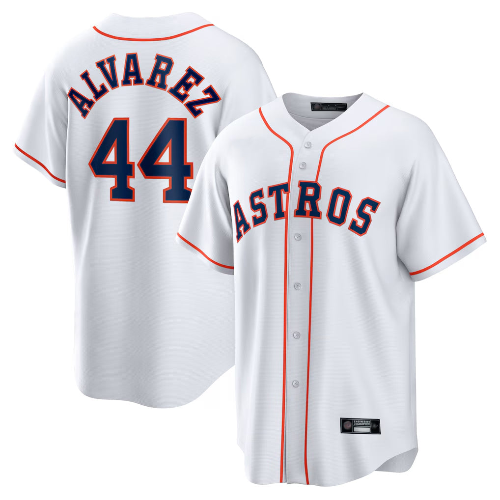 tocy H.Astros #44 Yordan Alvarez Player White Home Game Stitched Jerseys