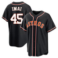tocy H.Astros #45 Tatsuya Imai Player Black Fashion Out Home Game Stitched Jerseys