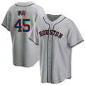 tocy H.Astros #45 Tatsuya Imai Player Gray Home Game Stitched Jerseys