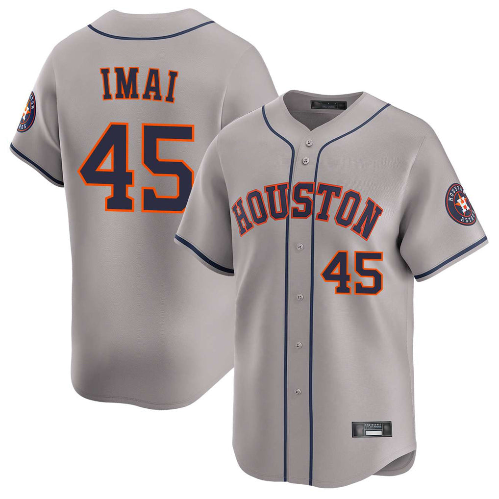 tocy H.Astros #45 Tatsuya Imai Player Gray Home Limited Stitched Jerseys