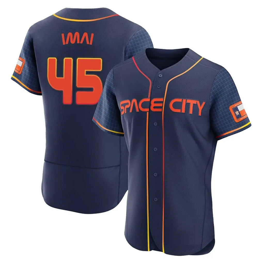 tocy H.Astros #45 Tatsuya Imai Player Navy City Connect Limited Elite Home Stitched Jerseys