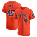 tocy H.Astros #45 Tatsuya Imai Player Orange Home Limited Elite Stitched Jerseys