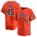 tocy H.Astros #45 Tatsuya Imai Player Orange Home Limited Stitched Jerseys