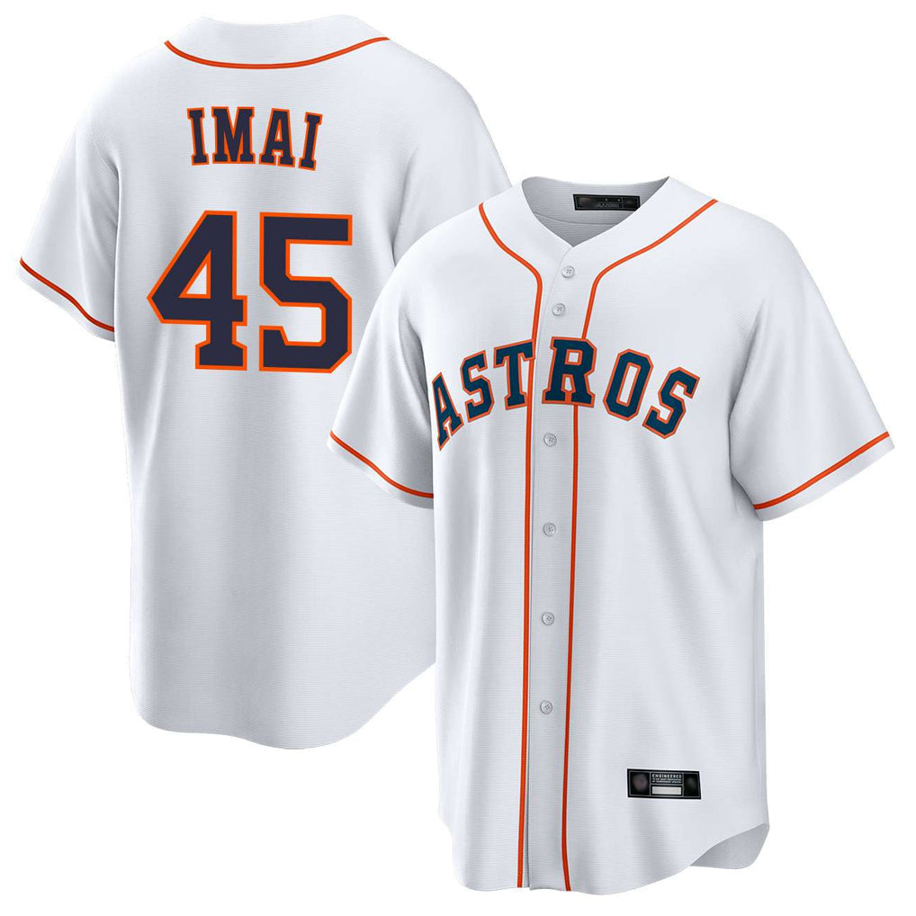 tocy H.Astros #45 Tatsuya Imai Player White Home Game Stitched Jerseys