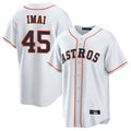 tocy H.Astros #45 Tatsuya Imai Player White Home Game Stitched Jerseys