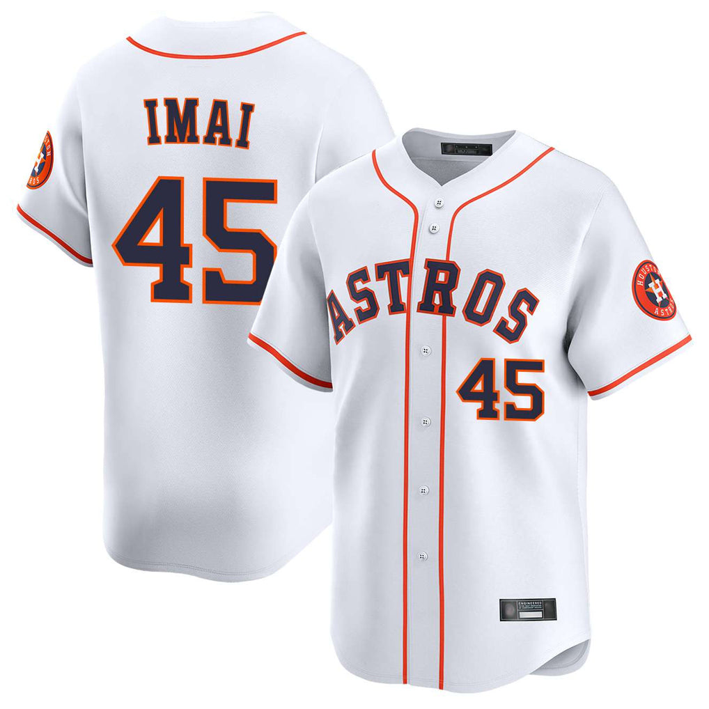 tocy H.Astros #45 Tatsuya Imai Player White Home Limited Stitched Jerseys