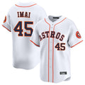 tocy H.Astros #45 Tatsuya Imai Player White Home Limited Stitched Jerseys