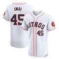 tocy H.Astros #45 Tatsuya Imai Player White Limited Elite Home Stitched Jerseys