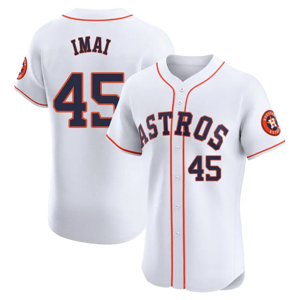tocy H.Astros #45 Tatsuya Imai Player White Limited Elite Home Stitched Jerseys
