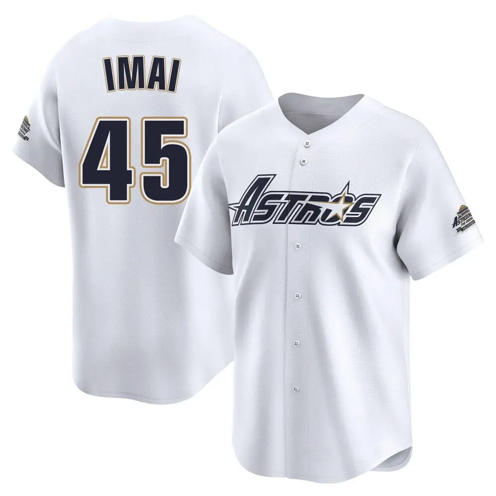 tocy H.Astros #45 Tatsuya Imai Player White Throwback Cooperstown Collection Limited Stitched Jerseys