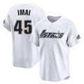 tocy H.Astros #45 Tatsuya Imai Player White Throwback Cooperstown Collection Limited Stitched Jerseys