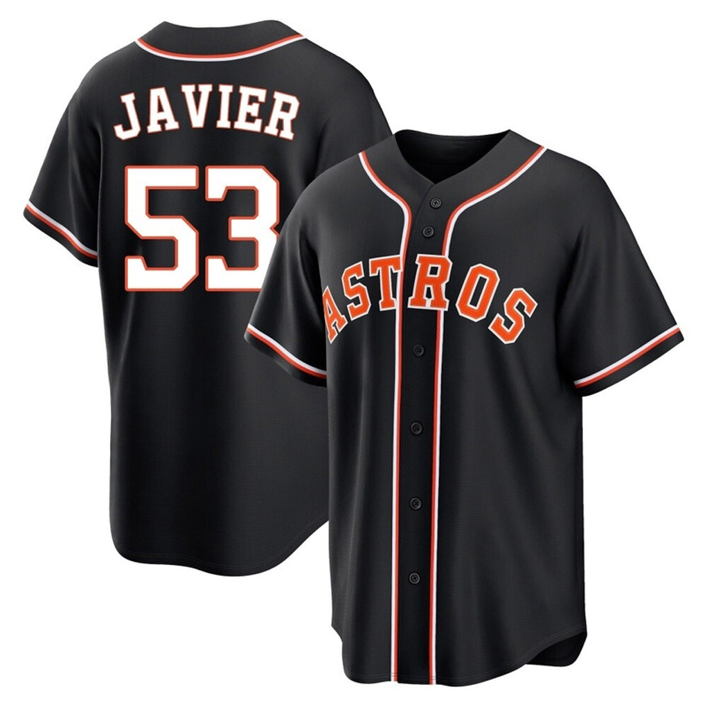tocy H.Astros #53 Cristian Javier Player Black Fashion Out Home Game Stitched Jerseys