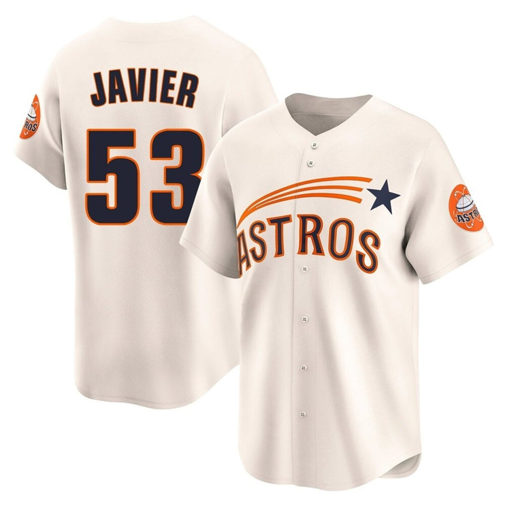 tocy H.Astros #53 Cristian Javier Player Cream Throwback Cooperstown Collection Limited Stitched Jerseys