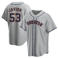 tocy H.Astros #53 Cristian Javier Player Gray Home Game Stitched Jerseys