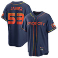tocy H.Astros #53 Cristian Javier Player Navy City Connect Home Game Stitched Jerseys