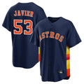 tocy H.Astros #53 Cristian Javier Player Navy Home Game Stitched Jerseys