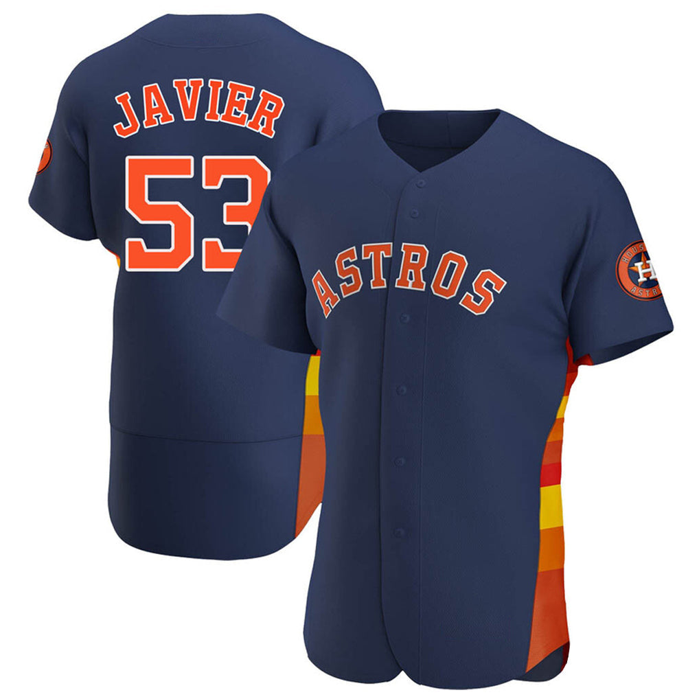 tocy H.Astros #53 Cristian Javier Player Navy Home Limited Elite Stitched Jerseys