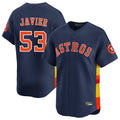 tocy H.Astros #53 Cristian Javier Player Navy Home Limited Stitched Jerseys