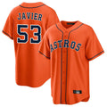 tocy H.Astros #53 Cristian Javier Player Orange Home Game Stitched Jerseys