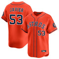 tocy H.Astros #53 Cristian Javier Player Orange Home Limited Stitched Jerseys