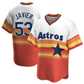 tocy H.Astros #53 Cristian Javier Player Rainbow Cooperstown Collection T-shirt Stitched Jerseys