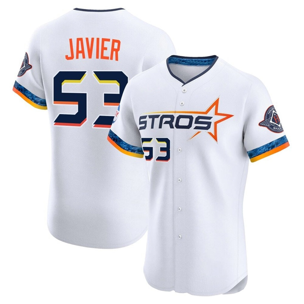 tocy H.Astros #53 Cristian Javier Player White City Connect Limited Elite Home Stitched Jerseys