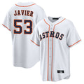 tocy H.Astros #53 Cristian Javier Player White Home Game Stitched Jerseys