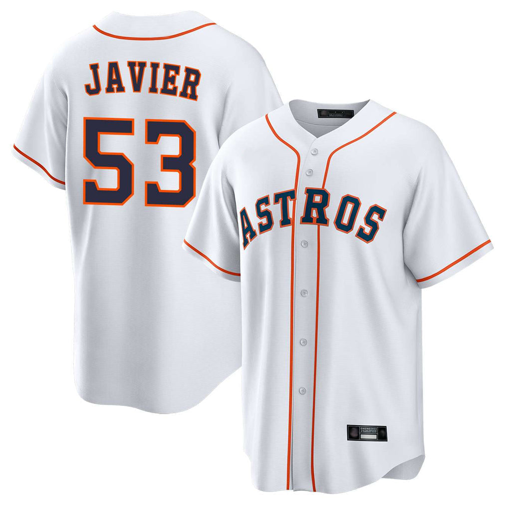 tocy H.Astros #53 Cristian Javier Player White Home Game Stitched Jerseys