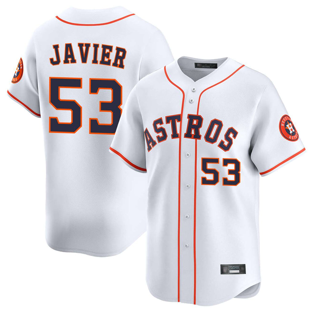 tocy H.Astros #53 Cristian Javier Player White Home Limited Stitched Jerseys