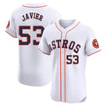 tocy H.Astros #53 Cristian Javier Player White Limited Elite Home Stitched Jerseys