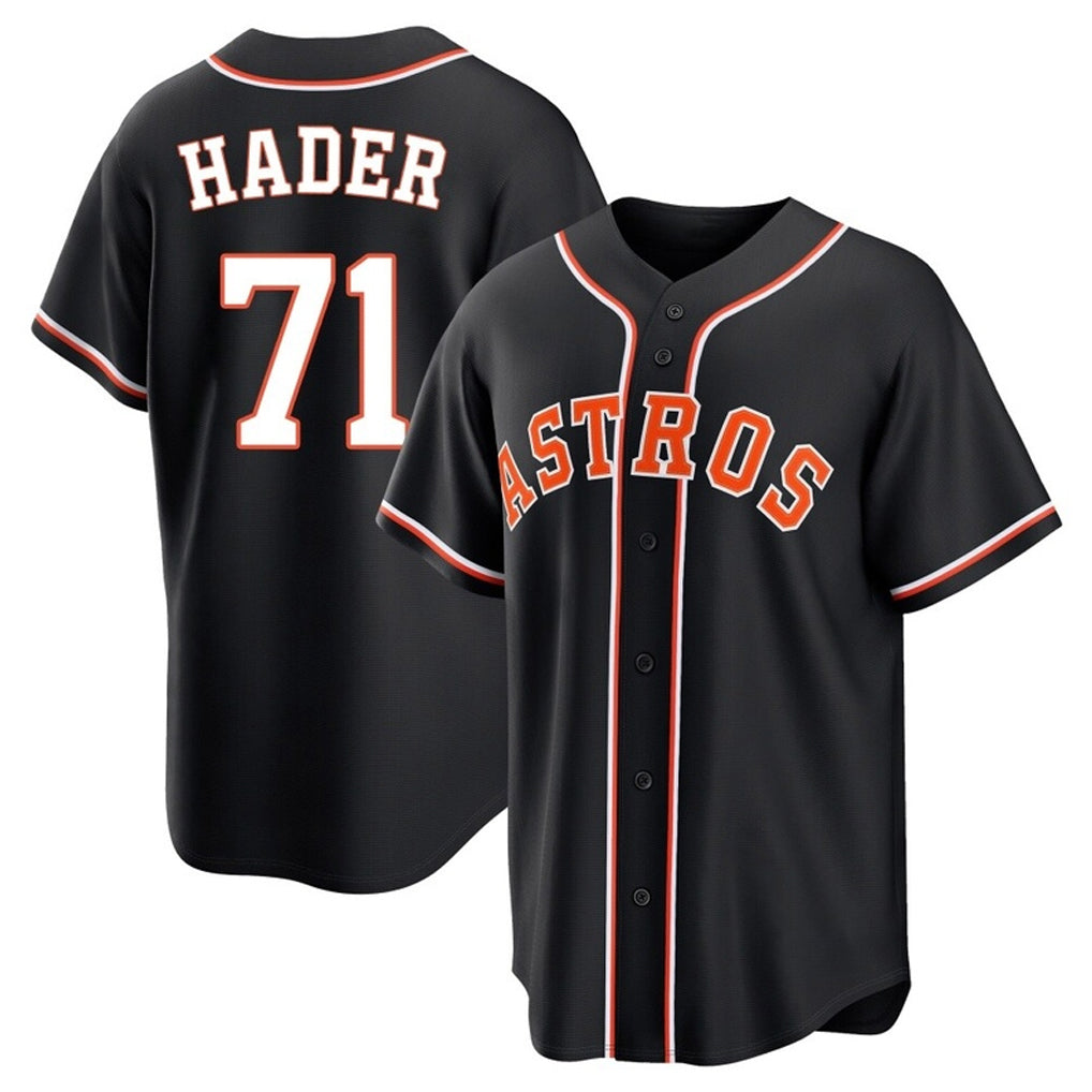 tocy H.Astros #71 Josh Hader Player Black Fashion Out Home Game Stitched Jerseys