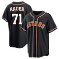 tocy H.Astros #71 Josh Hader Player Black Fashion Out Home Game Stitched Jerseys