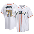 tocy H.Astros #71 Josh Hader Player Gold Collection Game Home Stitched Jerseys