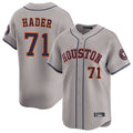 tocy H.Astros #71 Josh Hader Player Gray Home Limited Stitched Jerseys