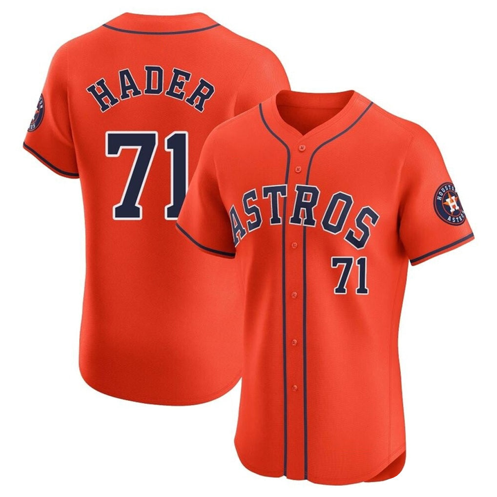 tocy H.Astros #71 Josh Hader Player Orange Home Limited Elite Stitched Jerseys
