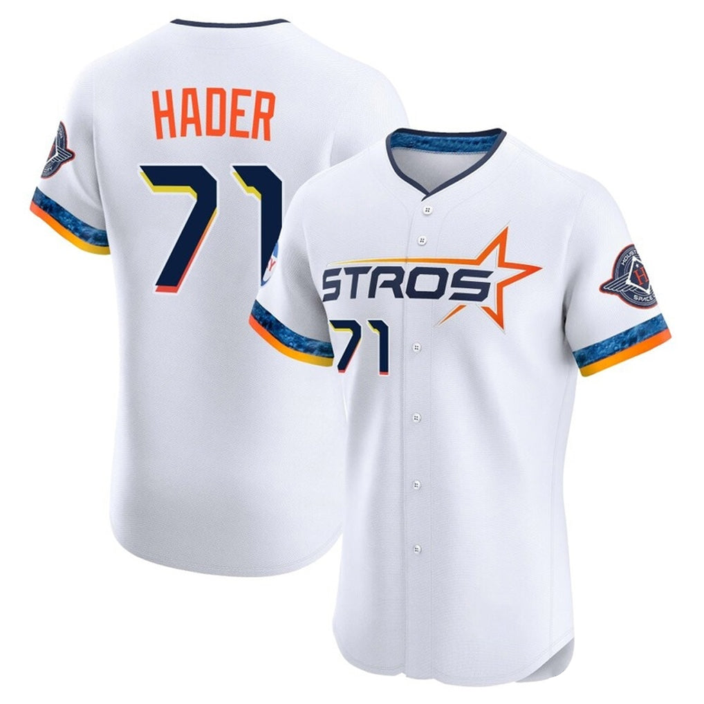 tocy H.Astros #71 Josh Hader Player White City Connect Limited Elite Home Stitched Jerseys