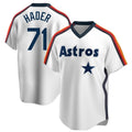 tocy H.Astros #71 Josh Hader Player White Cooperstown Collection T-shirt Stitched Jerseys