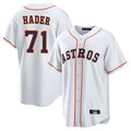 tocy H.Astros #71 Josh Hader Player White Home Game Stitched Jerseys