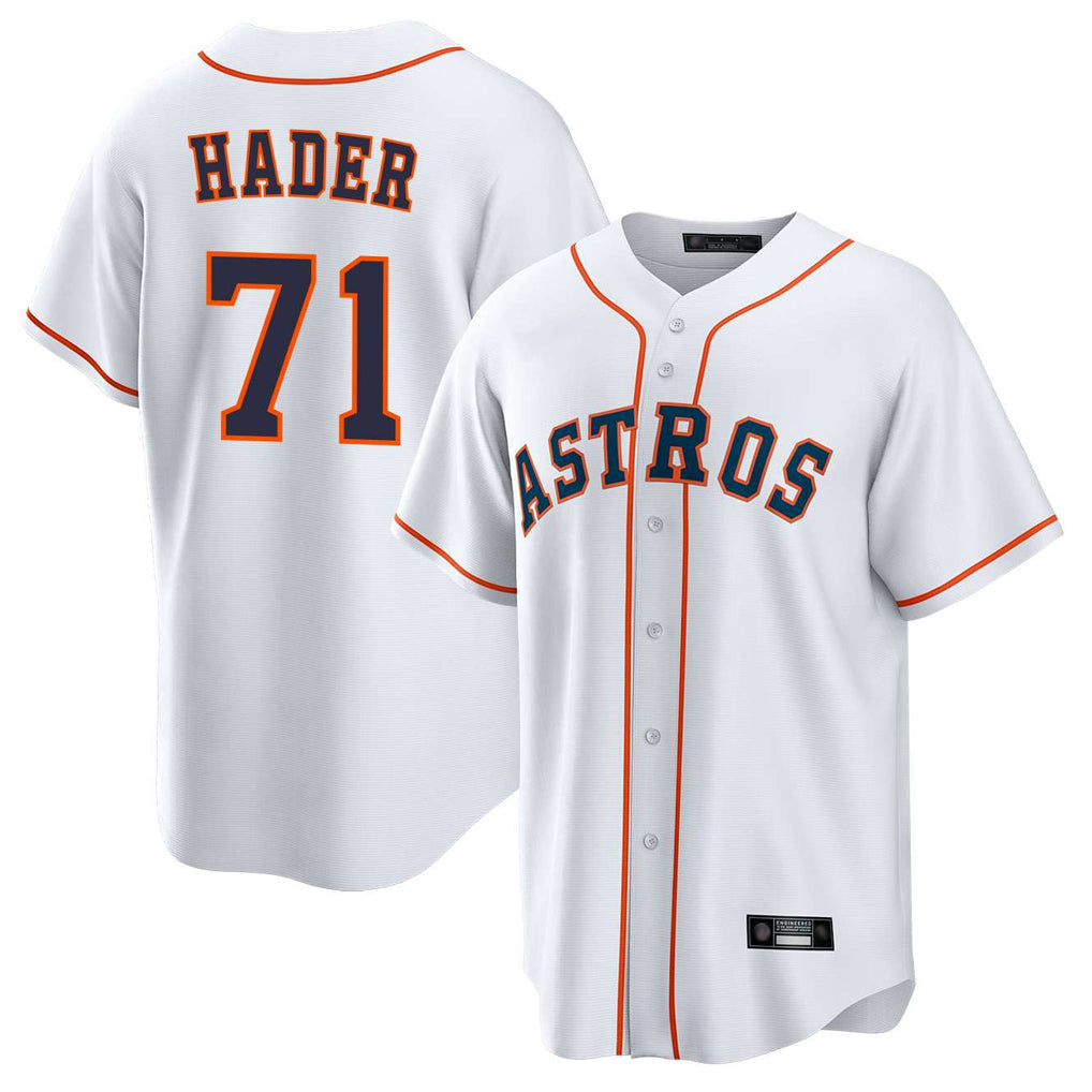 tocy H.Astros #71 Josh Hader Player White Home Game Stitched Jerseys
