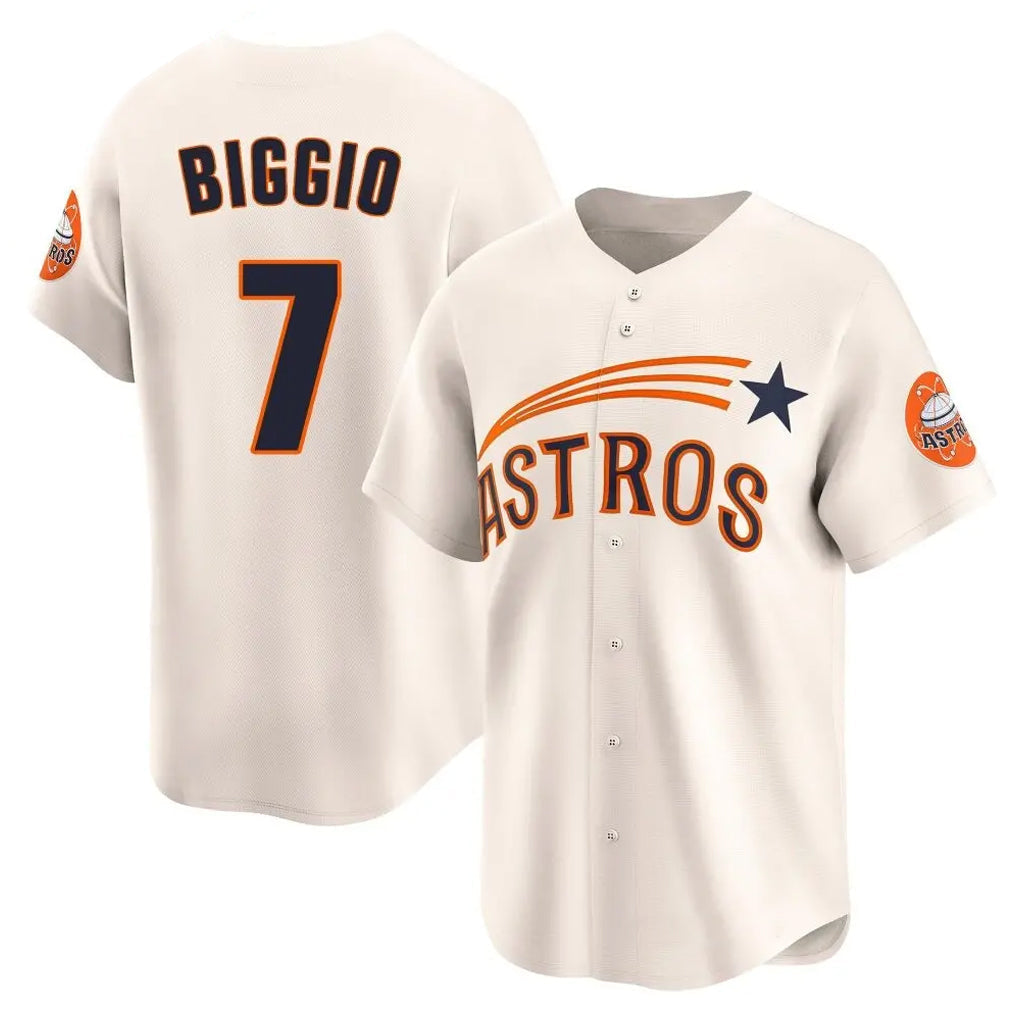 tocy H.Astros #7 Craig Biggio Player Cream Throwback Cooperstown Collection Limited Stitched Jerseys