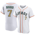 tocy H.Astros #7 Craig Biggio Player Gold Collection Limited Elite Home Stitched Jerseys