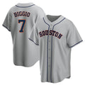 tocy H.Astros #7 Craig Biggio Player Gray Home Game Stitched Jerseys
