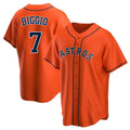 tocy H.Astros #7 Craig Biggio Player Orange Home Game Stitched Jerseys