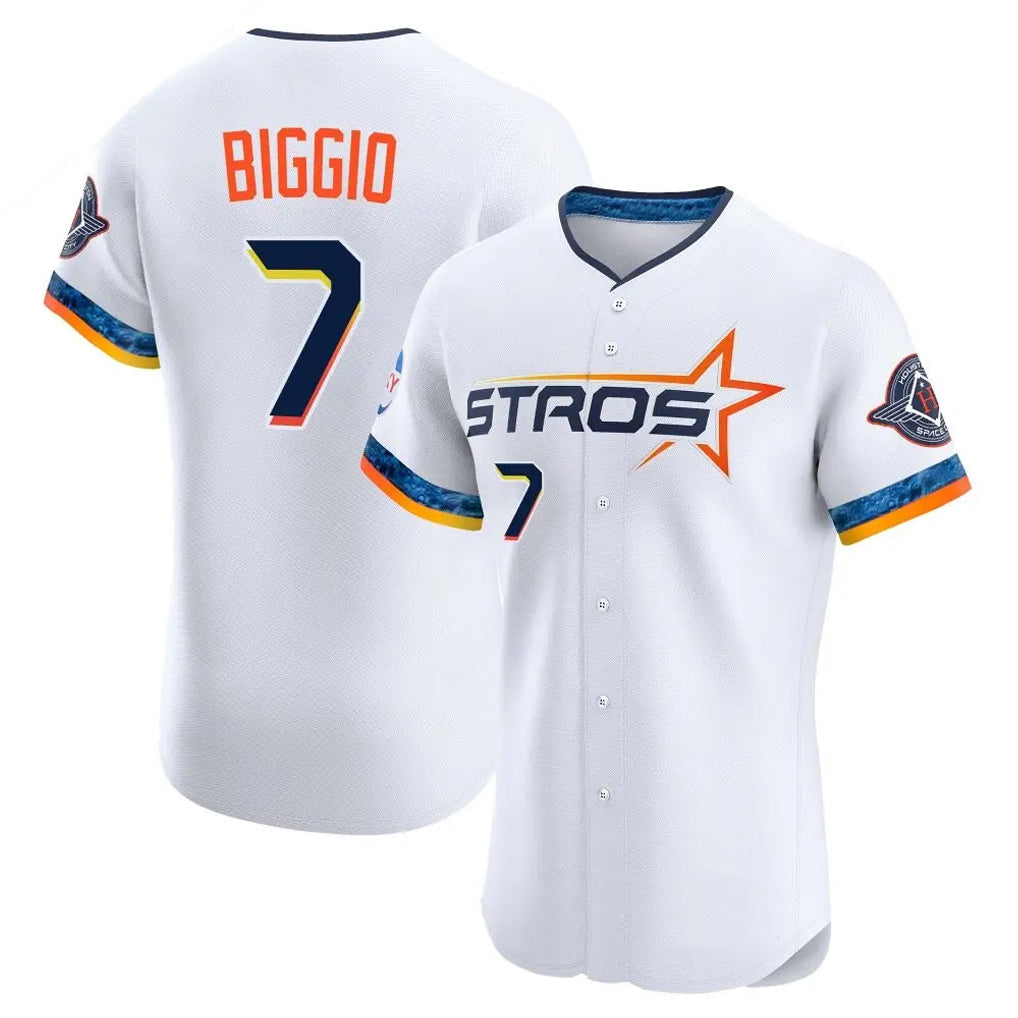tocy H.Astros #7 Craig Biggio Player White City Connect Limited Elite Home Stitched Jerseys