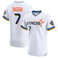 tocy H.Astros #7 Craig Biggio Player White City Connect Limited Elite Home Stitched Jerseys
