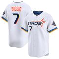 tocy H.Astros #7 Craig Biggio Player White City Connect Limited Home Stitched Jerseys