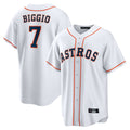 tocy H.Astros #7 Craig Biggio Player White Home Game Stitched Jerseys