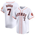 tocy H.Astros #7 Craig Biggio Player White Home Limited Stitched Jerseys