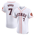 tocy H.Astros #7 Craig Biggio Player White Limited Elite Home Stitched Jerseys